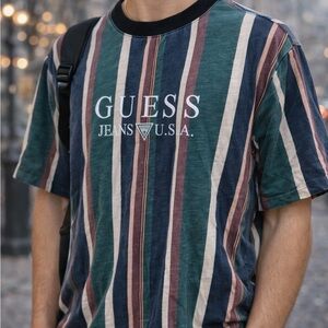 Vintage GUESS Sayer Stripe Tee Urban Outfitters Size Small
